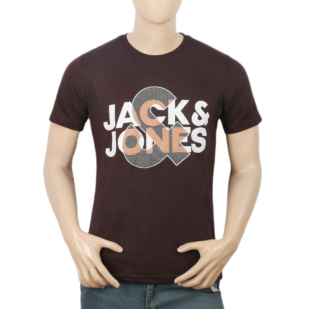 Men's Half Sleeves Printed T-Shirt - Coffee, Men, T-Shirts And Polos, Chase Value, Chase Value