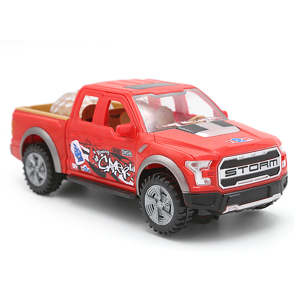 Battery Operated Car with Music & Light - Red, Kids, Battery Operated Toys, Chase Value, Chase Value
