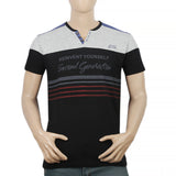 Men's Half Sleeves Round Neck T-Shirt - Black, Men, T-Shirts And Polos, Chase Value, Chase Value