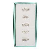 Women's Finger Rings 5 Pcs - Silver, Women, Finger Rings, Chase Value, Chase Value