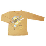 Boys Full Sleeves T-Shirt 8741 - Brown, Kids, Boys T-Shirts, Chase Value, Chase Value