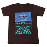 Boys Round Neck Half Sleeves T-Shirt - Brown, Kids, Boys T-Shirts, Chase Value, Chase Value