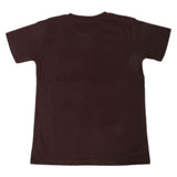 Boys Round Neck Half Sleeves T-Shirt - Brown, Kids, Boys T-Shirts, Chase Value, Chase Value