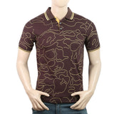 Men's Half Sleeves Slim Fit Polo T-Shirt - Dark Brown, Men, T-Shirts And Polos, Chase Value, Chase Value