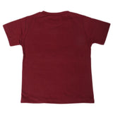 Boys Round Neck Half Sleeves T-Shirt - Maroon, Kids, Boys T-Shirts, Chase Value, Chase Value