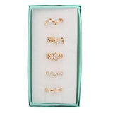 Women's Finger Rings 5 Pcs - Golden, Women, Finger Rings, Chase Value, Chase Value