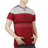 Men's Half Sleeves Round Neck T-Shirt - Maroon, Men, T-Shirts And Polos, Chase Value, Chase Value