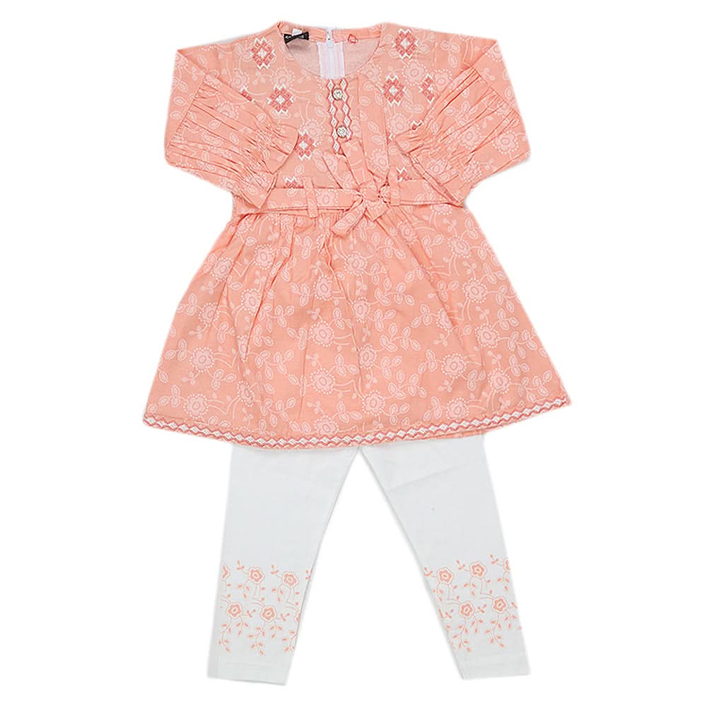 Girls Pajama Suit 1036 Peach - A, Kids, Girls Sets And Suits, Chase Value, Chase Value