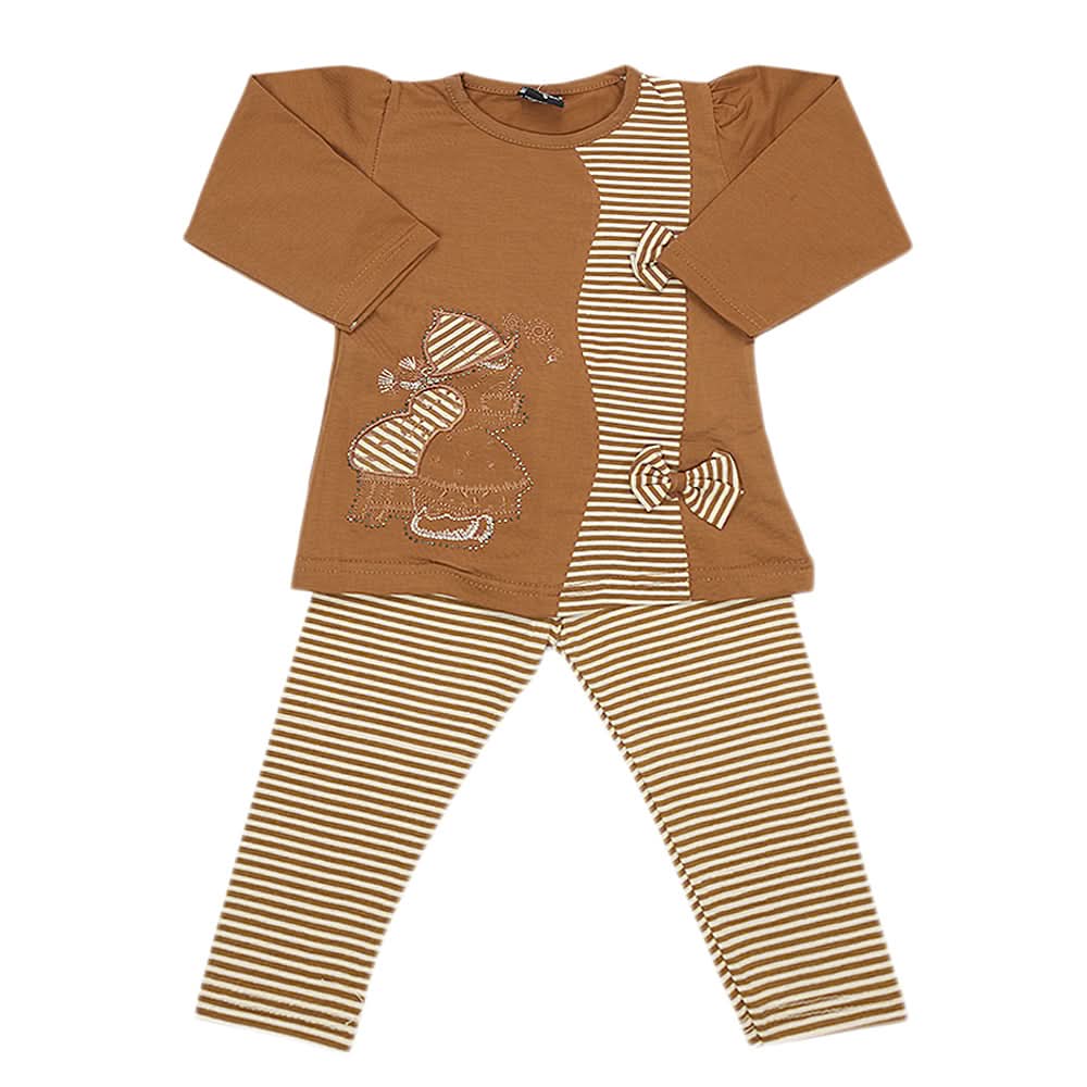 Girls Pajama Suit - Brown, Kids, Girls Sets And Suits, Chase Value, Chase Value