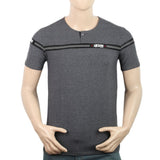 Men's Half Sleeves Round Neck T-Shirt - Grey, Men, T-Shirts And Polos, Chase Value, Chase Value