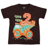 Boys Half Sleeves Jersey T-Shirt 4147 - Coffee, Kids, Boys T-Shirts, Chase Value, Chase Value