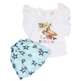 Newborn Girls Half Sleeves Skirt Suit - Blue, Kids, NB Girls Sets And Suits, Chase Value, Chase Value