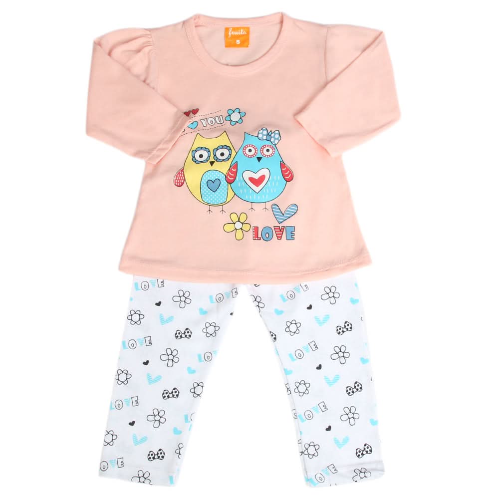 Girls Full Sleeves Suit - Peach, Girls Suits, Chase Value, Chase Value