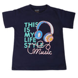 Boys Half Sleeves Jersey T-Shirt 4142 - Navy Blue, Kids, Boys T-Shirts, Chase Value, Chase Value