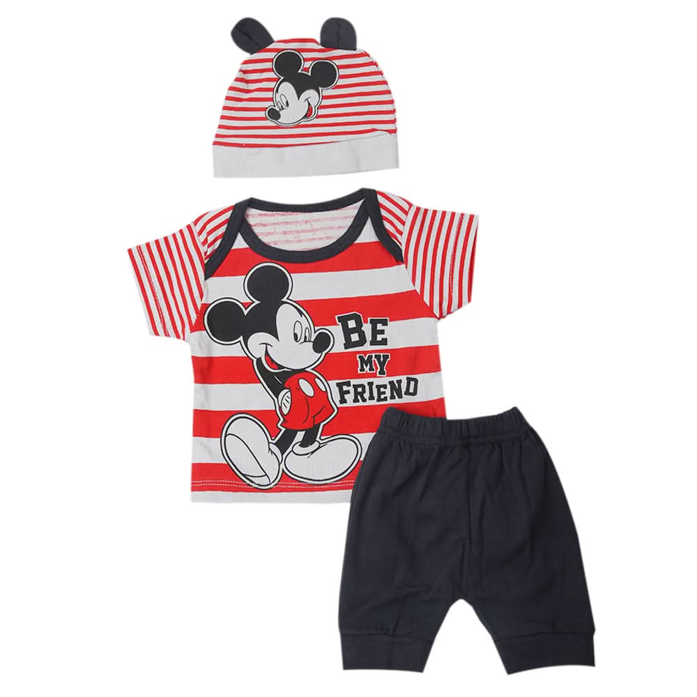 Newborn Boys Half Sleeves Suit - Red, Kids, New Born Boys Sets And Suits, Chase Value, Chase Value