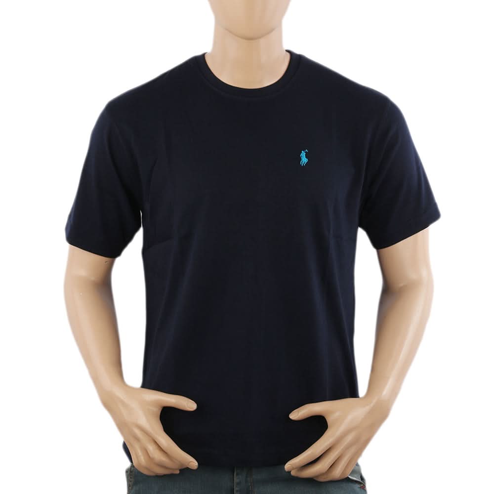 Men's Half Sleeves Round Neck T-Shirt - Dark Blue, Men's T-Shirts & Polos, Chase Value, Chase Value
