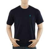 Men's Half Sleeves Round Neck T-Shirt - Dark Blue, Men's T-Shirts & Polos, Chase Value, Chase Value