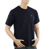 Men's Half Sleeves Round Neck T-Shirt - Dark Blue, Men's T-Shirts & Polos, Chase Value, Chase Value