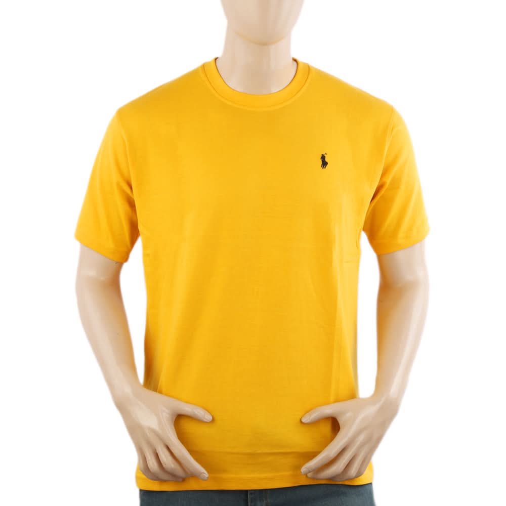 Men's Half Sleeves Round Neck T-Shirt - Yellow, Men's T-Shirts & Polos, Chase Value, Chase Value
