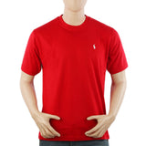 Men's Half Sleeves Round Neck T-Shirt - Red, Men's T-Shirts & Polos, Chase Value, Chase Value