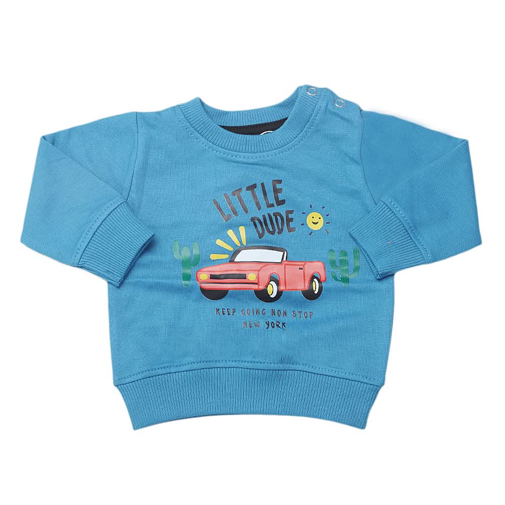 Newborn Boys Sweatshirt - Steel Blue, Kids, New Born Boys Winterwear, Chase Value, Chase Value