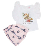 Newborn Girls Half Sleeves Skirt Suit - Pink, Kids, NB Girls Sets And Suits, Chase Value, Chase Value