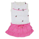 Newborns Girls Skirt Half Sleeves Suit - Pink, Kids, New Born Girls Sets And Suits, Chase Value, Chase Value