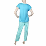 Women's 2 Piece Night Suit - Steel Blue, Women, Night Suit, Chase Value, Chase Value