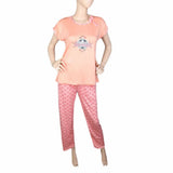 Women's 2 Piece Night Suit - Peach, Women, Night Suit, Chase Value, Chase Value