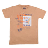 Boys Half Sleeves T-Shirt 3991 - Light Brown, Kids, Boys T-Shirts, Chase Value, Chase Value