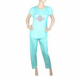 Women's 2 Piece Night Suit - Sea Green, Women, Night Suit, Chase Value, Chase Value