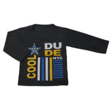 Boy's Full Sleeves T-Shirt - Grey, Kids, Boys T-Shirts, Chase Value, Chase Value
