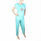 Women's 2 Piece Night Suit - Sea Green, Women, Night Suit, Chase Value, Chase Value