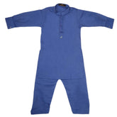 Boys Embroidered Kurta Shalwar Suit - Royal Blue, Kids, Boys Shalwar Kameez, Chase Value, Chase Value