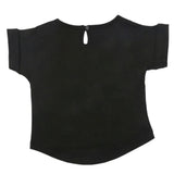 Newborn Girls Half Sleeves T-Shirt - Black, Kids, Newborn Girls T-Shirts, Chase Value, Chase Value
