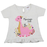 Newborn Girls Half Sleeves T-Shirt - White, Kids, Newborn Girls T-Shirts, Chase Value, Chase Value