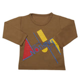 Boy's Full Sleeves T-Shirt - Brown, Kids, Boys T-Shirts, Chase Value, Chase Value
