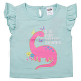 Newborn Girls Half Sleeves T-Shirt - Cyan, Kids, Newborn Girls T-Shirts, Chase Value, Chase Value