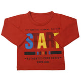Boy's Full Sleeves T-Shirt - Rust, Kids, Boys T-Shirts, Chase Value, Chase Value