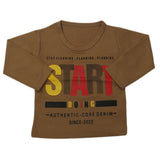 Boy's Full Sleeves T-Shirt - Brown, Kids, Boys T-Shirts, Chase Value, Chase Value