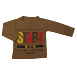 Boy's Full Sleeves T-Shirt 8753 - Brown, Kids, Boys T-Shirts, Chase Value, Chase Value