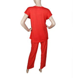 Women's 2 Piece Night Suit - Red, Women, Night Suit, Chase Value, Chase Value