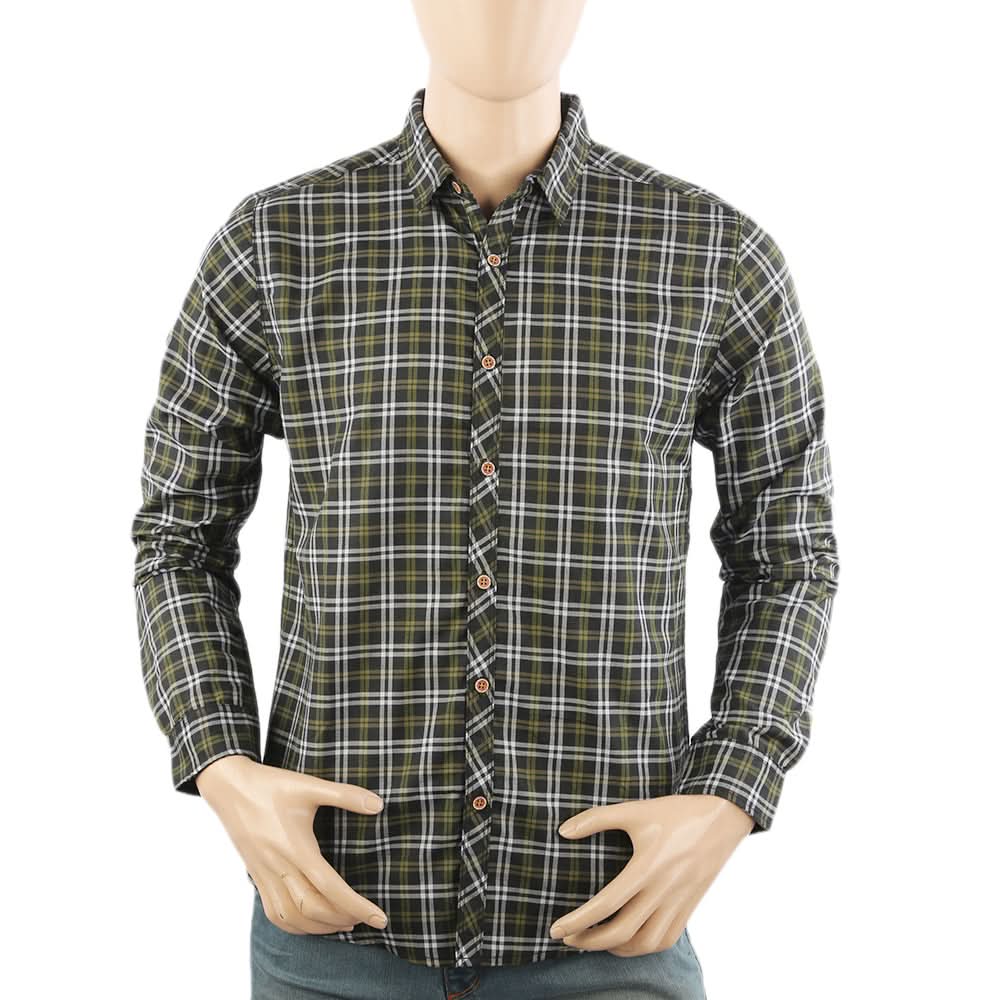 Men's Casual Club Check Shirt - Olive Green, Men's Shirts, Chase Value, Chase Value