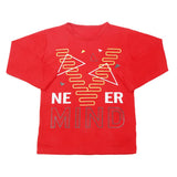 Boy's Full Sleeves T-Shirt - Red, Kids, Boys T-Shirts, Chase Value, Chase Value