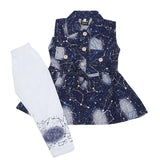 Girls Half Sleeves Tights Suits 617 - Navy Blue, Kids, Girls Sets And Suits, Chase Value, Chase Value