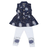 Girls Half Sleeves Tights Suit - Navy Blue, Kids, Girls Sets And Suits, Chase Value, Chase Value