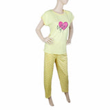 Women's 2 Piece Night Suit - Yellow, Women, Night Suit, Chase Value, Chase Value