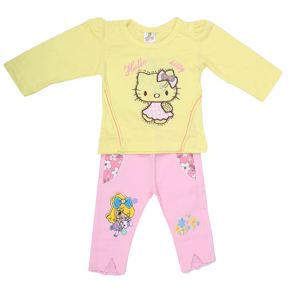 Newborn Girls Full Sleeve Suit (360) - Yellow, Kids, NB Girls Sets And Suits, Chase Value, Chase Value