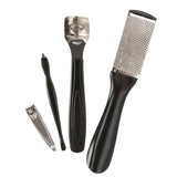 Manicure & Pedicure 4 Pcs Set (D315) - Black, Beauty & Personal Care, Beauty Tools, Chase Value, Chase Value