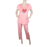 Women's 2 Piece Night Suit - Pink, Women, Night Suit, Chase Value, Chase Value